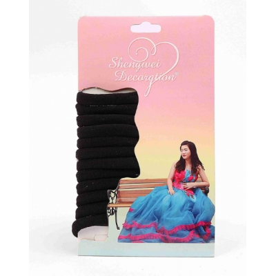 Quick Shipment Pre-packaged Black Hair Accessories 12pcs